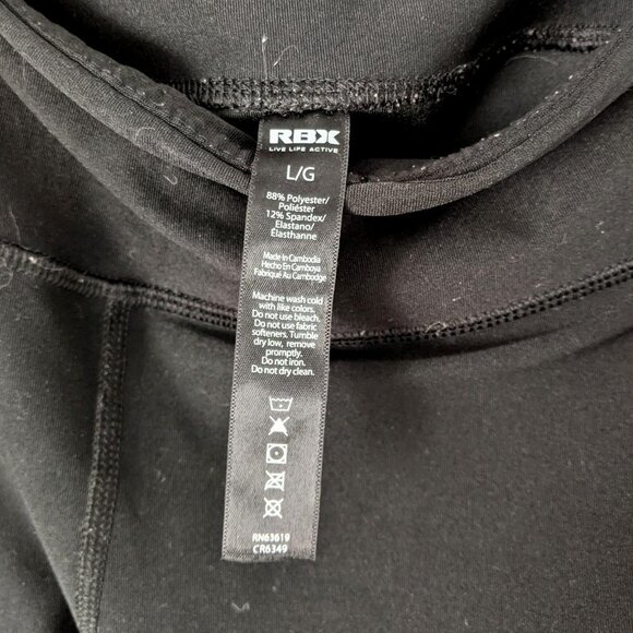 RBX Crop Leggings Stretch Capris Pant Bright Stripes Athleisure Neon - Picture 3 of 6